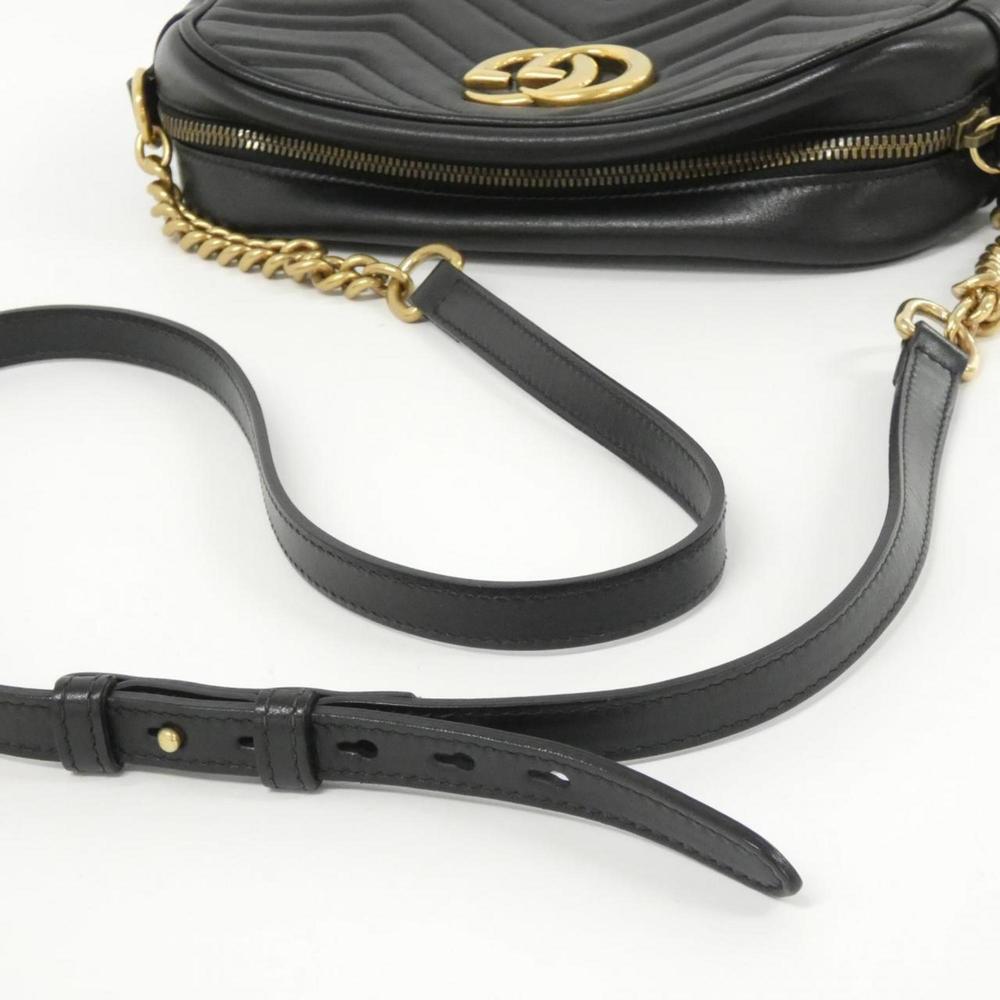 GUCCI Black GG Marmont Shoulder Bag - Picture 8 of 10